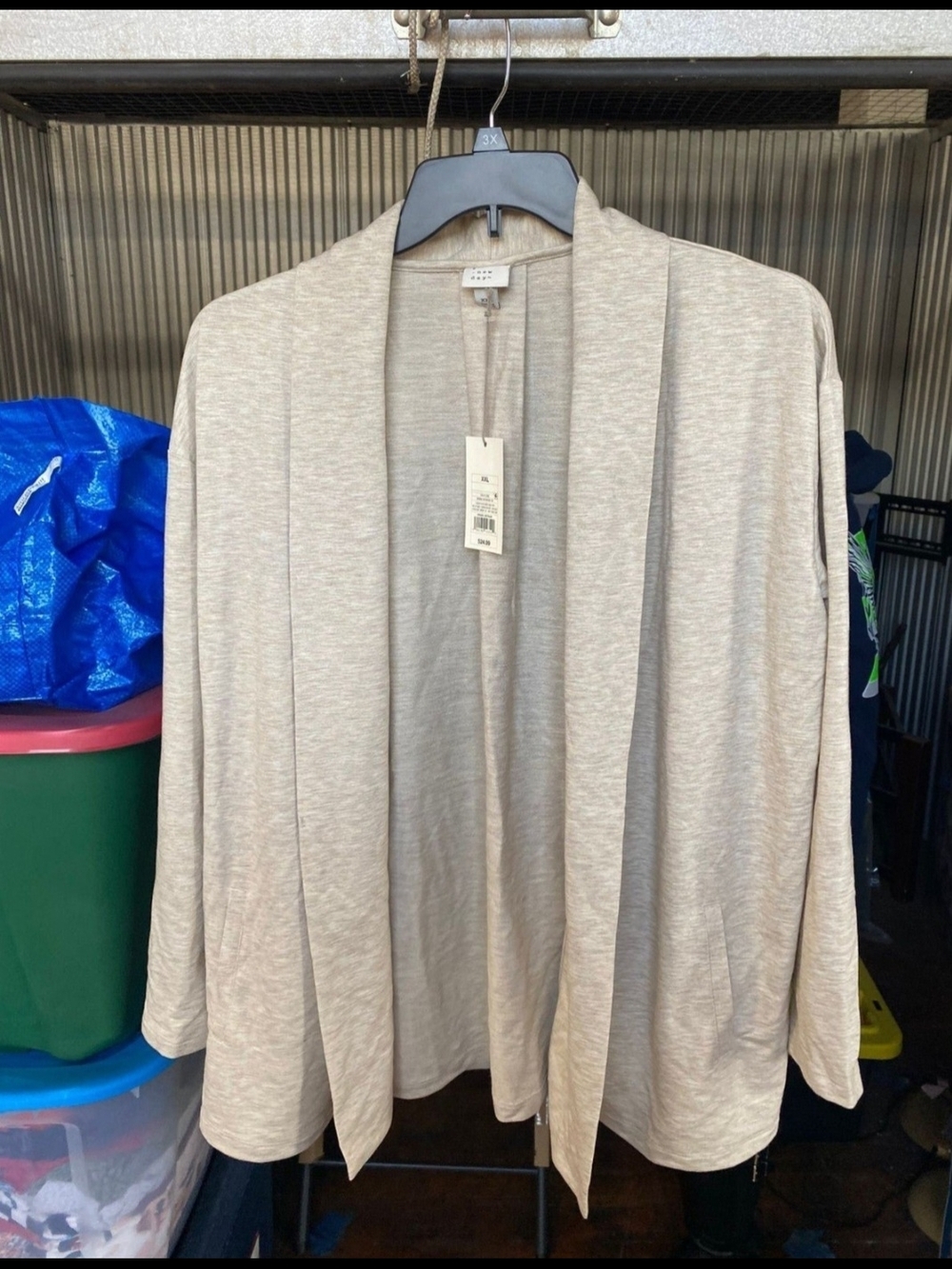 Target Women's Open-Front Cardigan in Light Taupe